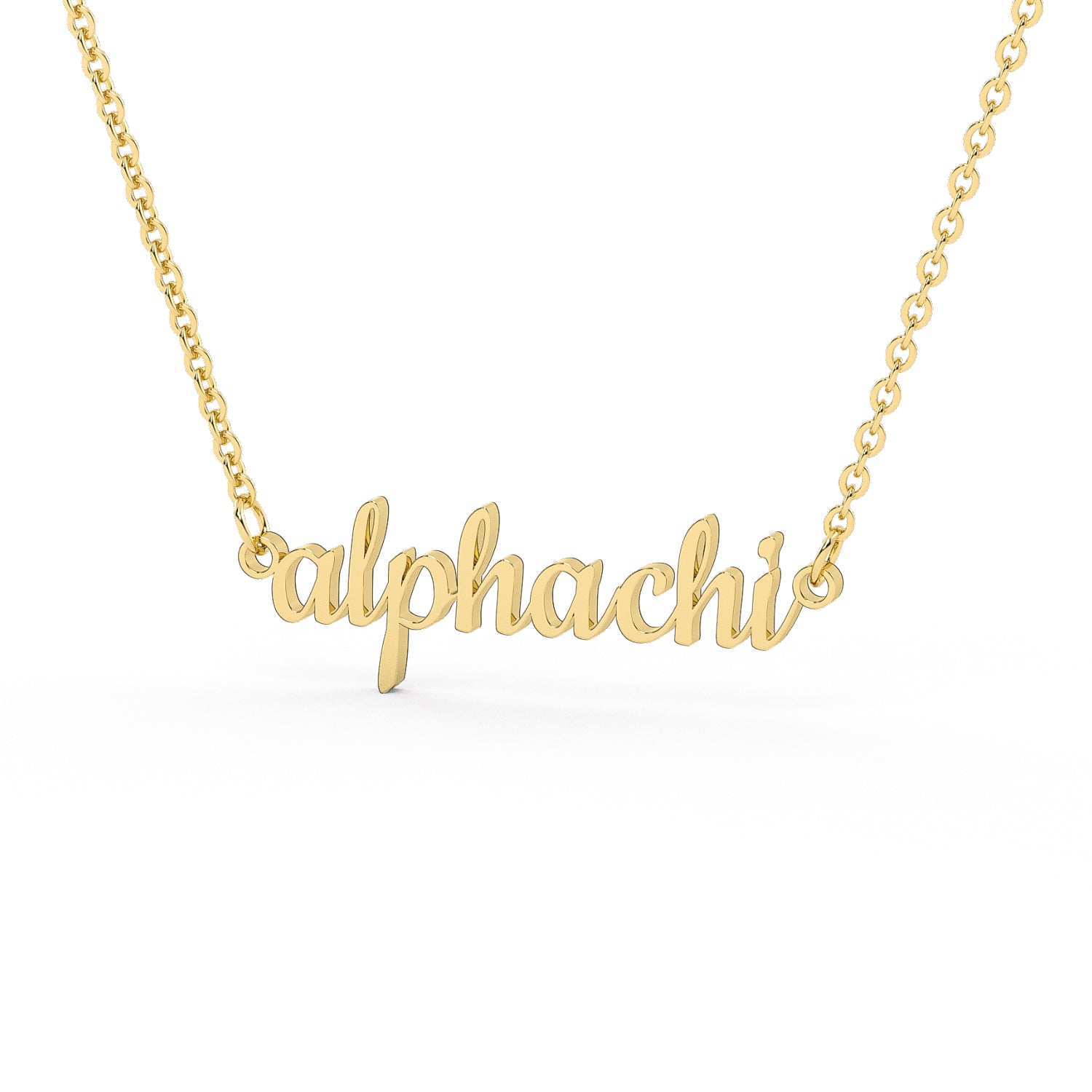 Stainless Steel Alpha Chi Script Necklace | CIRCE – Brazos Gold Works